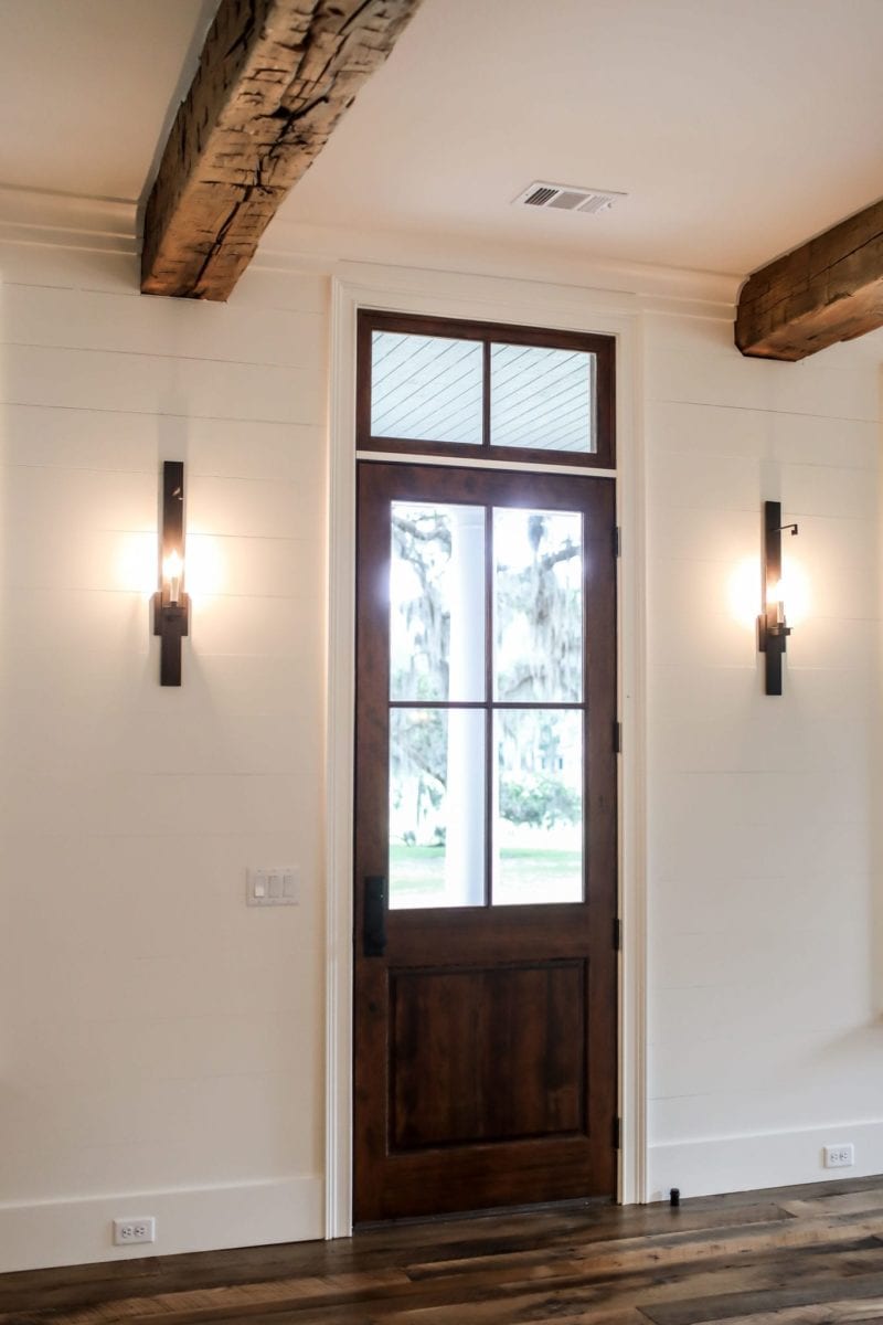 Door with window and transom window